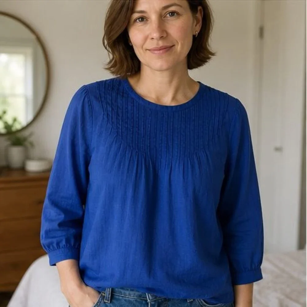 Lilac V Neck Top